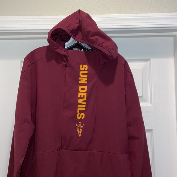 ADIDAS Arizona Sun Devils NCAA Gamemode FZ Wind Breaker Light Jacket Hooded ASU - Picture 4 of 10